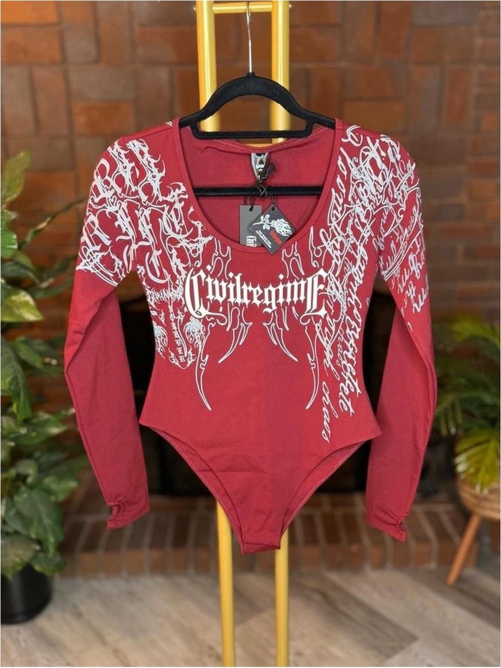 Women’s Civil Regime Bodysuit Red/Wine Red
